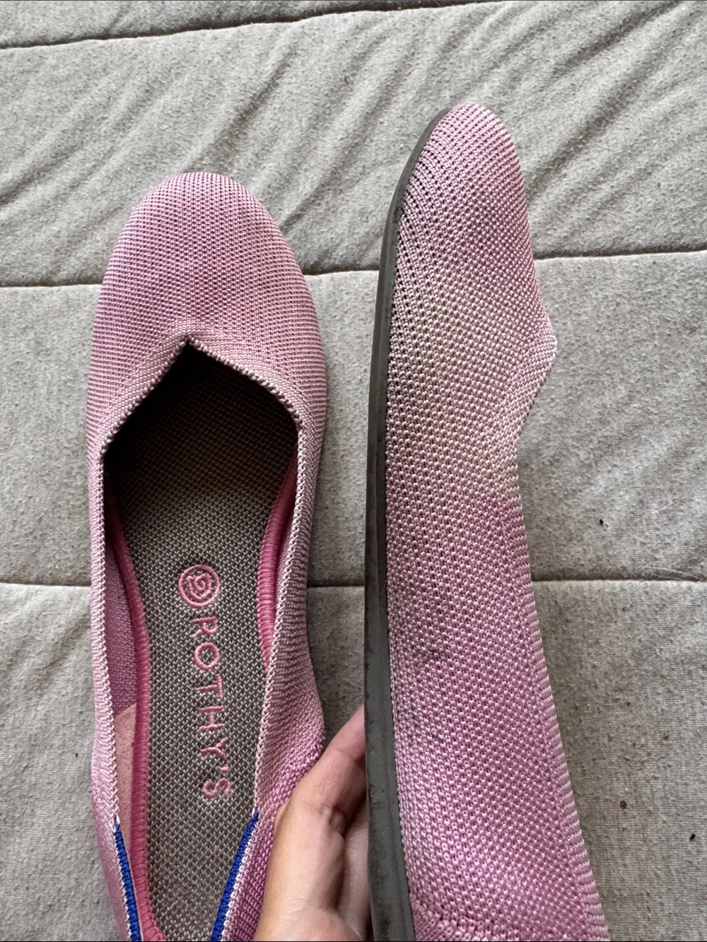 Rothy's Begonia Knit Round Slip-On Flats - Picture 4 of 5